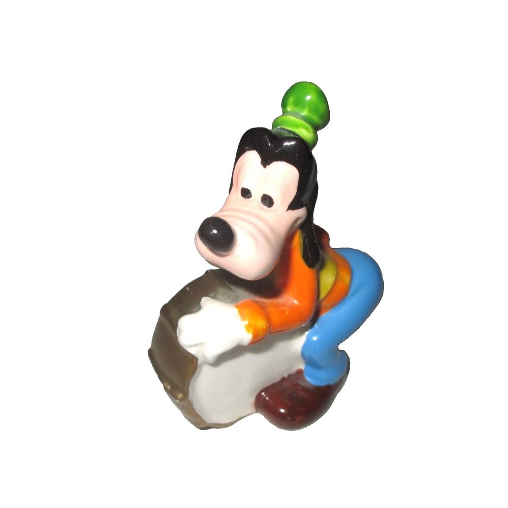 Disney Goofy Playing a Drum Ceramic Porcelain Figures ~ Japan RARE